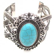 Boho Silver Turqouise Armband 1